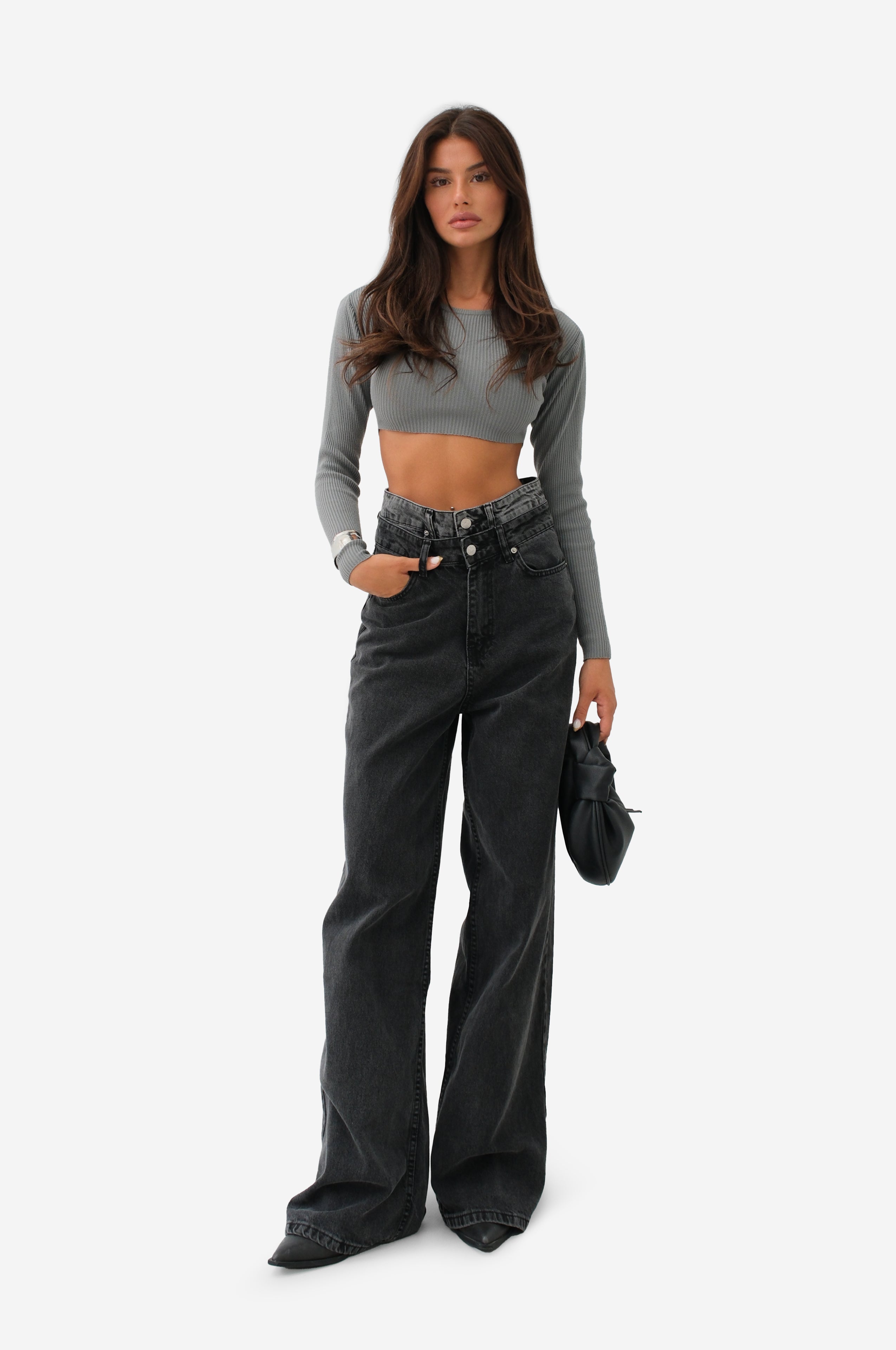 Jean à ceinture double