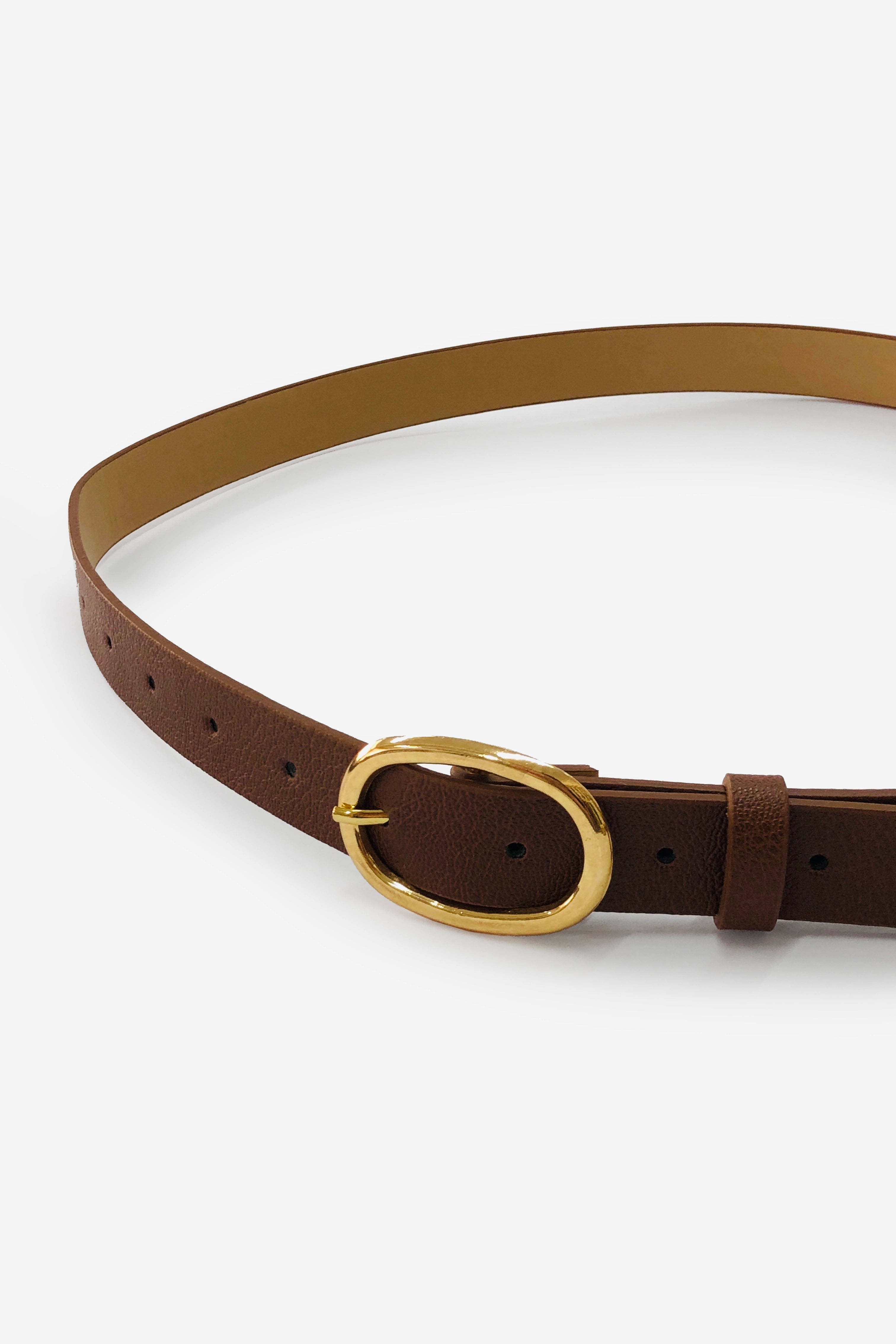 Ceinture à boucle ovale, Camel